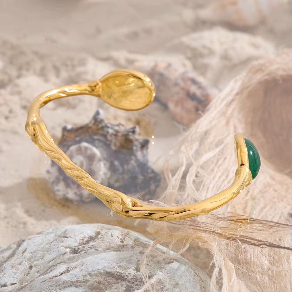 Bracelet collection 2026 plaqué or 18k pierre naturelle