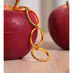 Bague empilable diamants verts plaqué or 18k