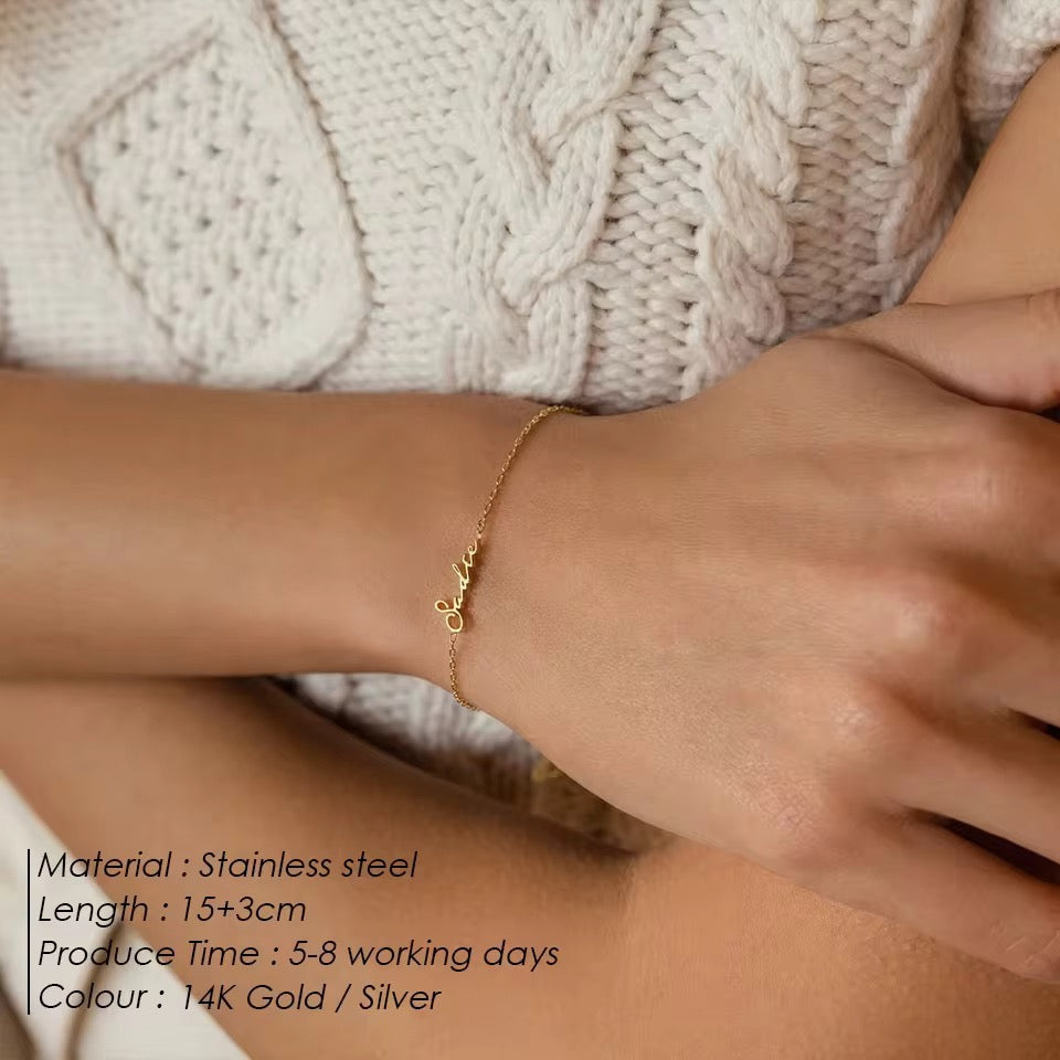 Bracelet chaîne personnalisé 14k élégance
