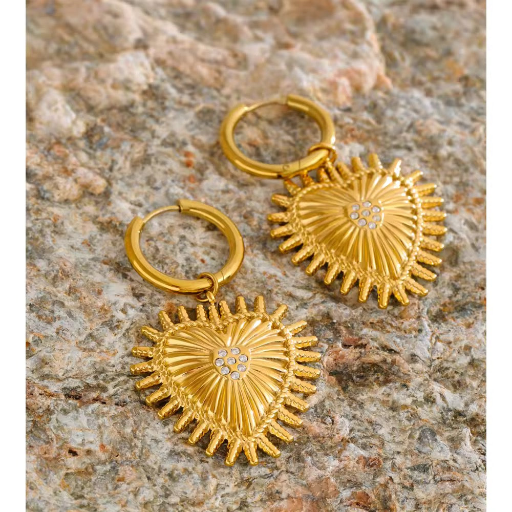 Boucles d’oreilles solea  plaqué or 18k