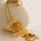 Collier amour vintage ambré