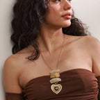 Collier amour vintage ambré