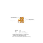 Bague ajustable cubique brillant plaqué or 18k