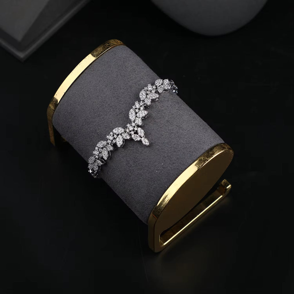 Parure princesse diana diamants et zirconium platine