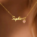 Collier personnalisé pierre de naissance cœur