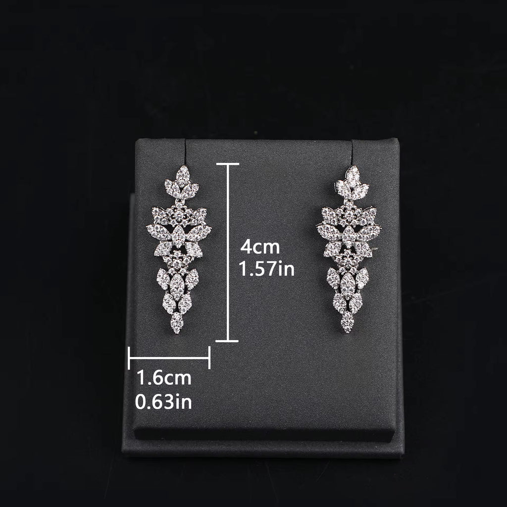 Parure princesse diana diamants et zirconium platine