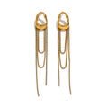Boucles d'Oreilles Sculpturales Dorées Pendantes