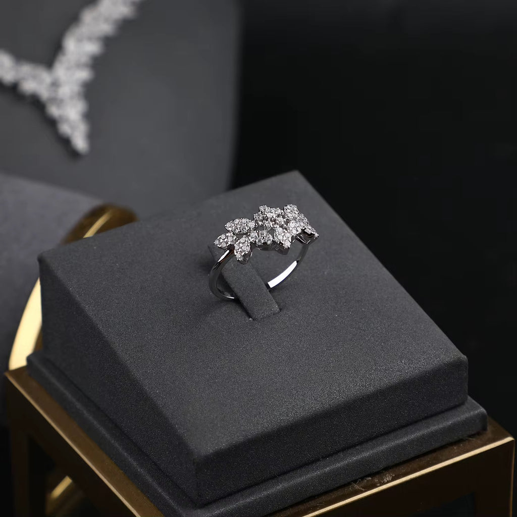 Parure princesse diana diamants et zirconium platine