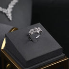 Parure princesse diana diamants et zirconium platine