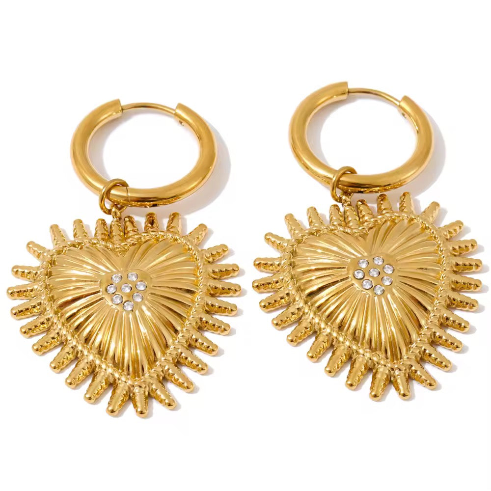 Boucles d’oreilles solea  plaqué or 18k