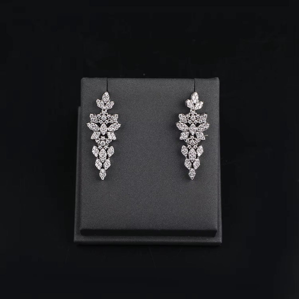 Parure princesse diana diamants et zirconium platine