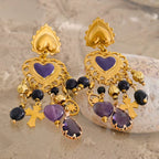 Boucles d’oreilless pendante plaqué or 18k