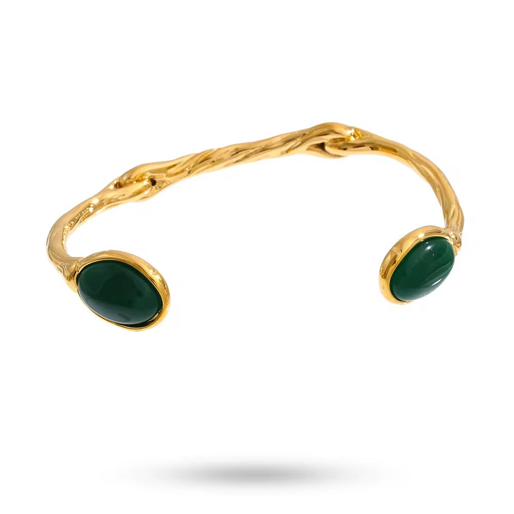 Bracelet collection 2026 plaqué or 18k pierre naturelle