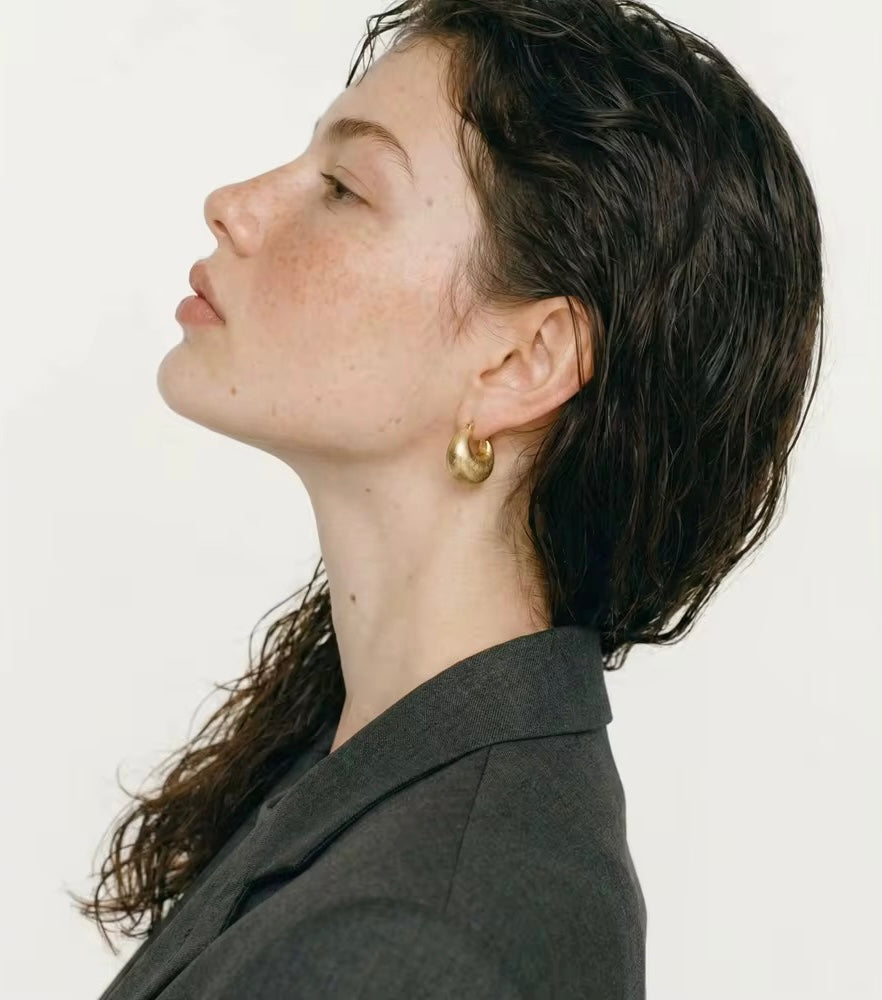 Boucles d’oreilles Lena plaqué or minimaliste