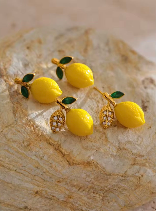 Boucles d’oreilles citron Marguerite tendance été