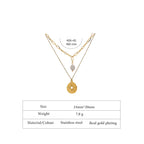 Collier Étoile du Nord superposable doré avec pendentif perlé