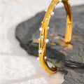 Bracelet plaqué  or 18k avec perles ancrées