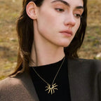 Collier soleil éclat doré & argenté