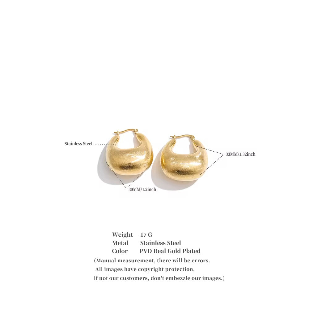 Boucles d’oreilles Lena plaqué or minimaliste
