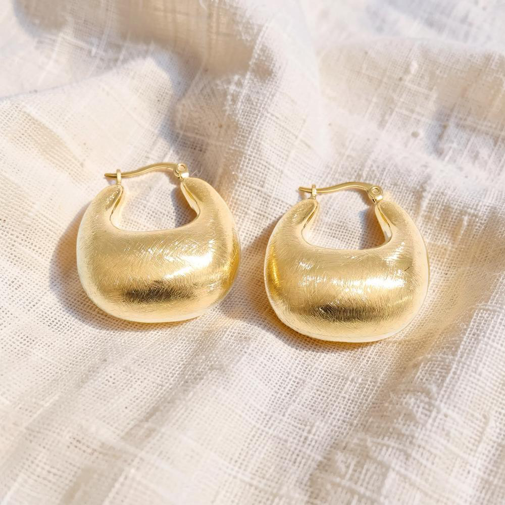 Boucles d’oreilles Lena plaqué or minimaliste