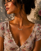 collier personnalisé arabe en plaqué or scintillant