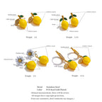 Boucles d’Oreilles Dolce Limone™ – L’Éclat Méditerranéen en Acier Inoxydable Doré 18K