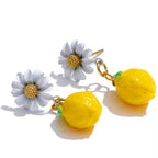 Boucles d’Oreilles Dolce Limone™ – L’Éclat Méditerranéen en Acier Inoxydable Doré 18K