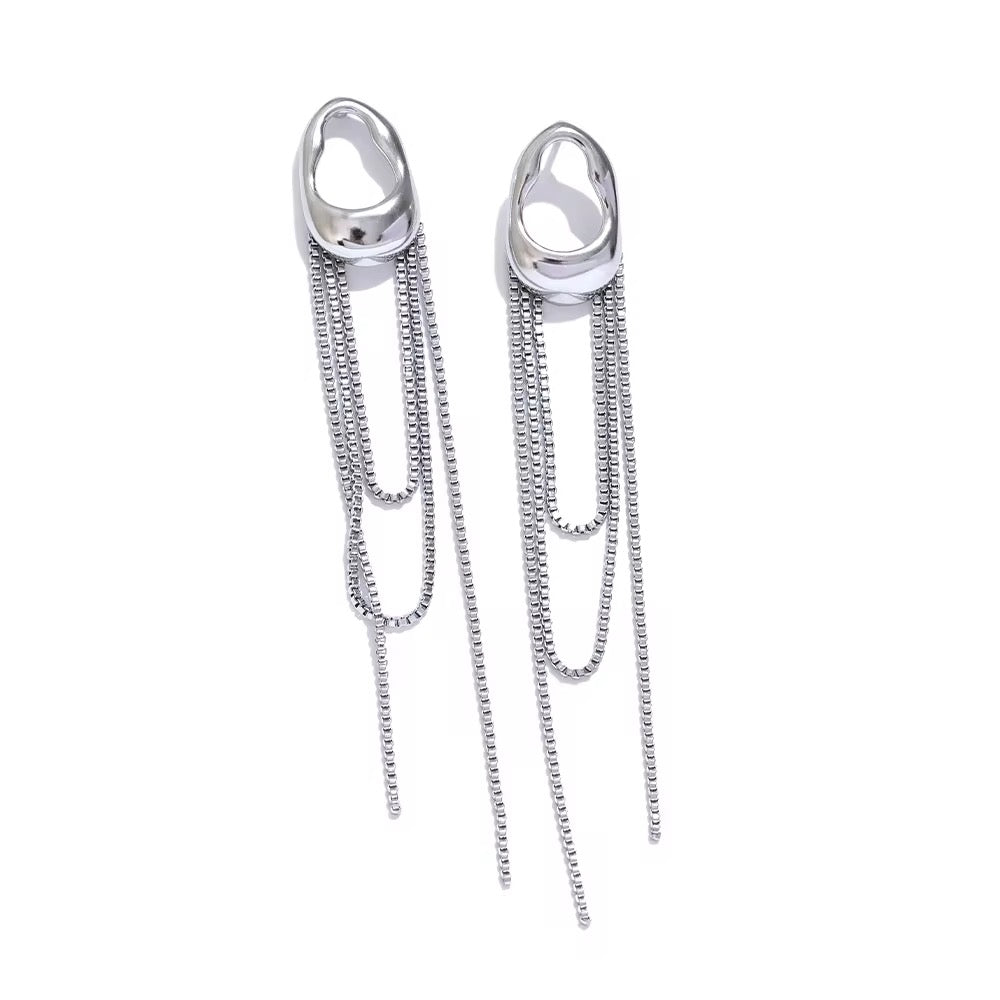Boucles d'Oreilles Sculpturales Dorées Pendantes