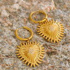 boucles d'oreilles coeur  plaqué or